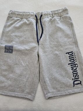 Disneyland 55 Men's Light Gray Athletic Shorts with Navy Logo
